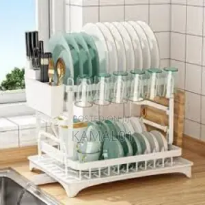 Kitchen Storage Rack Multifunctional Double Layer Drainage