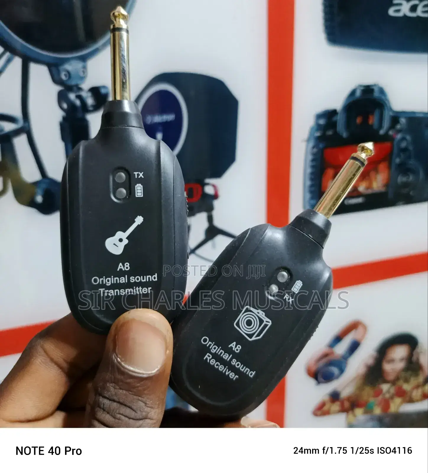 A8-uhf Wireless Transmitter Jack To Jack For Guitar