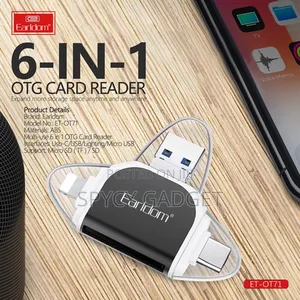 6-in-1 OTG Card Reader Plug Play