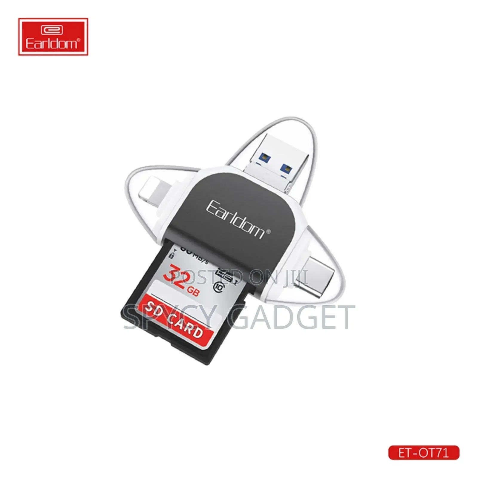 6-in-1 OTG Card Reader Plug Play