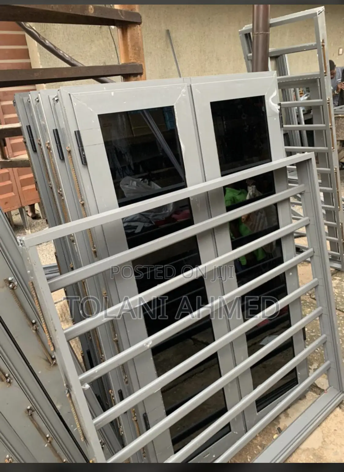 Ebm Casement Window Attached With Security Iron Bars