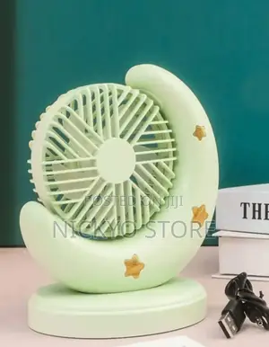 Moon-Shaped Desk Fan
