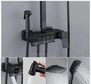 England Black Hot and Cold Shower Mixer Tap With Accessories