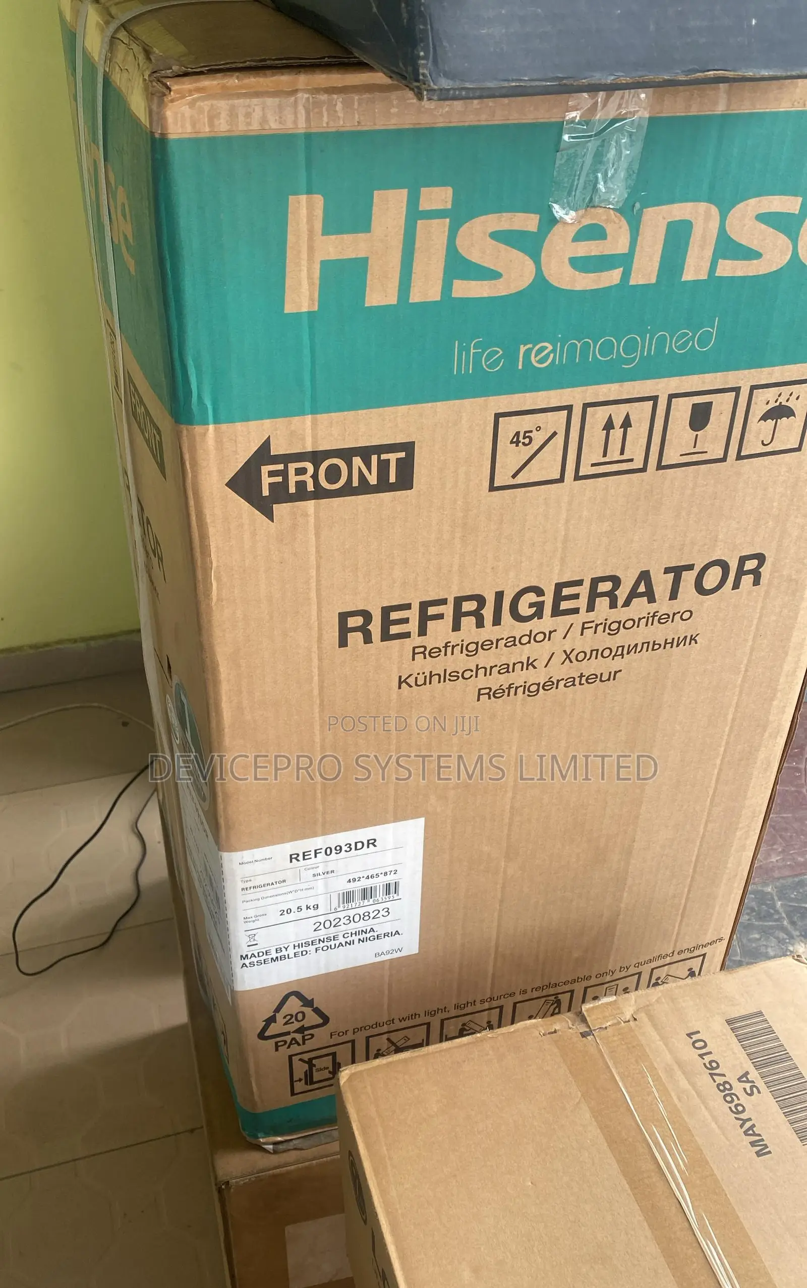 (Ref 093dr)Hisnese Single Door Refrigerator- 90L
