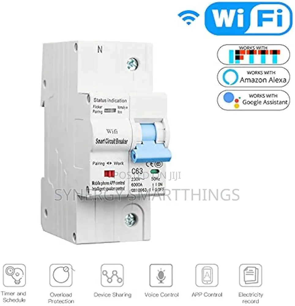 Wifi Circuit Breaker Tuya Smart Life 1p - 100a
