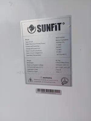 Sunfit Solar Panel 450w