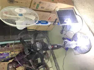 DC / AC Rechargeable Solar Standing Fan + Panel