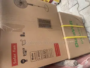 DC / AC Rechargeable Solar Standing Fan + Panel