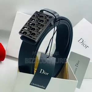 Original CHRISTIAN Dior Black Leather Belt Is Available Now