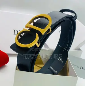 Original Christain Dior Black Leather Belt Is Avaialble Now