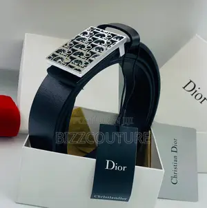 Original CHRISTIAN Dior Black Leather Belt Is Available Now