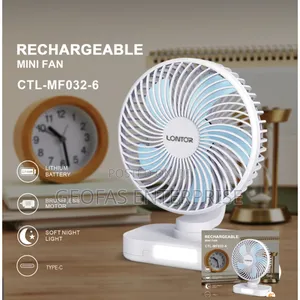 Lontor High Power Rechargeable Table Fan Desk Fan MF032