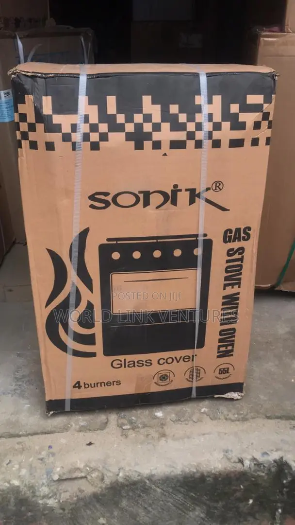 Sonik 4 Gas Burner Standing Cooker Automatic IGNNESION