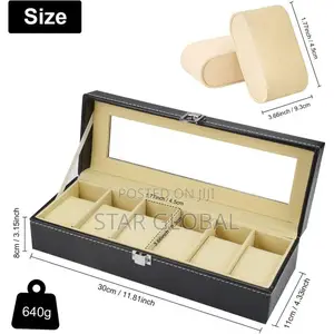 Display 6 Slots Watch Rings Bracelets Storage Box