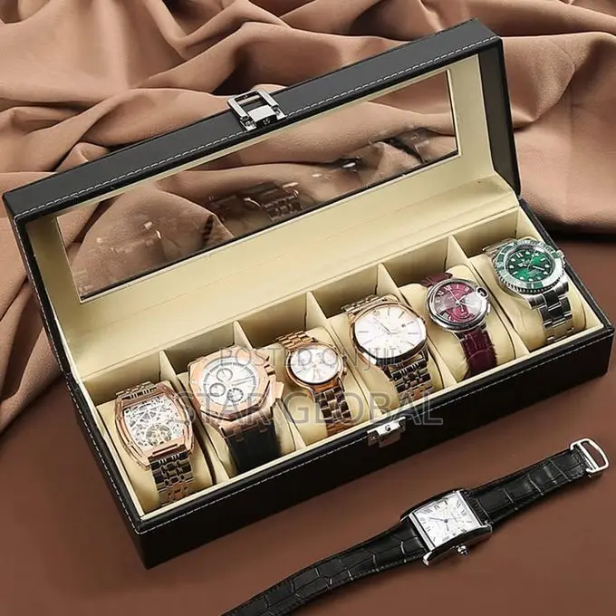 Display 6 Slots Watch Rings Bracelets Storage Box