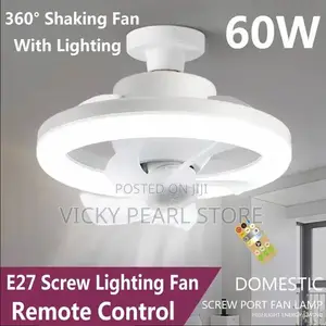360 Rotating LED Fan With Remote