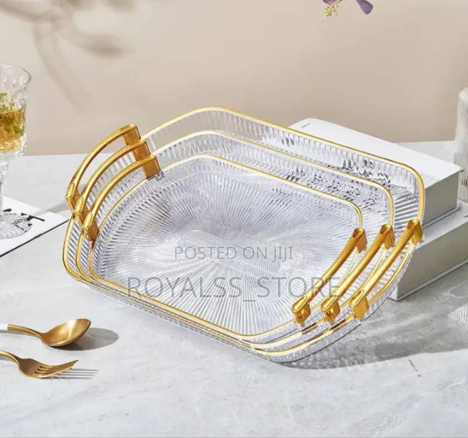 3 in 1 Rectangular Acrylic Tray Set