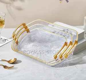 3 in 1 Rectangular Acrylic Tray Set