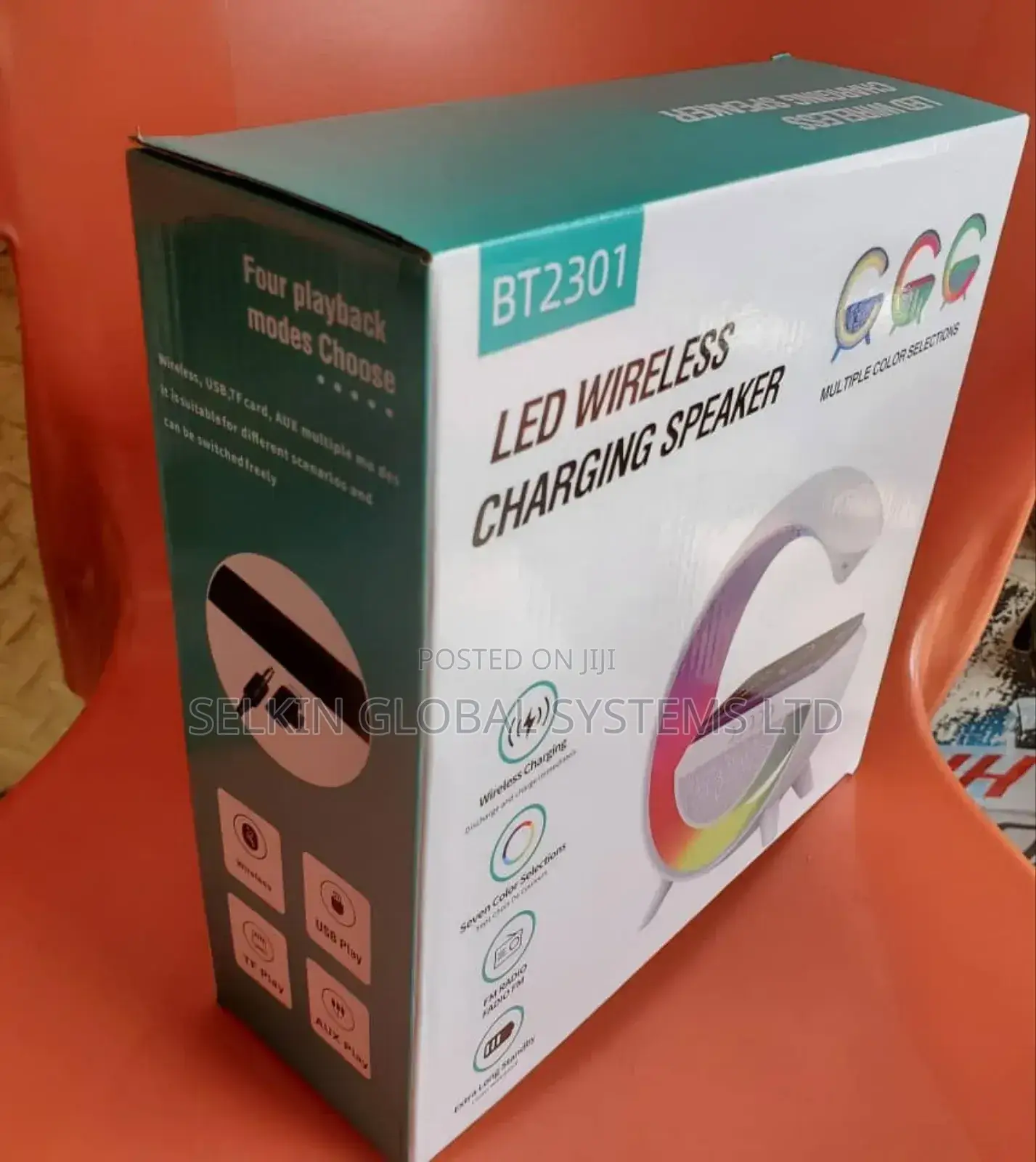 RGB Led Wireless Charging Speaker With Bluetooth