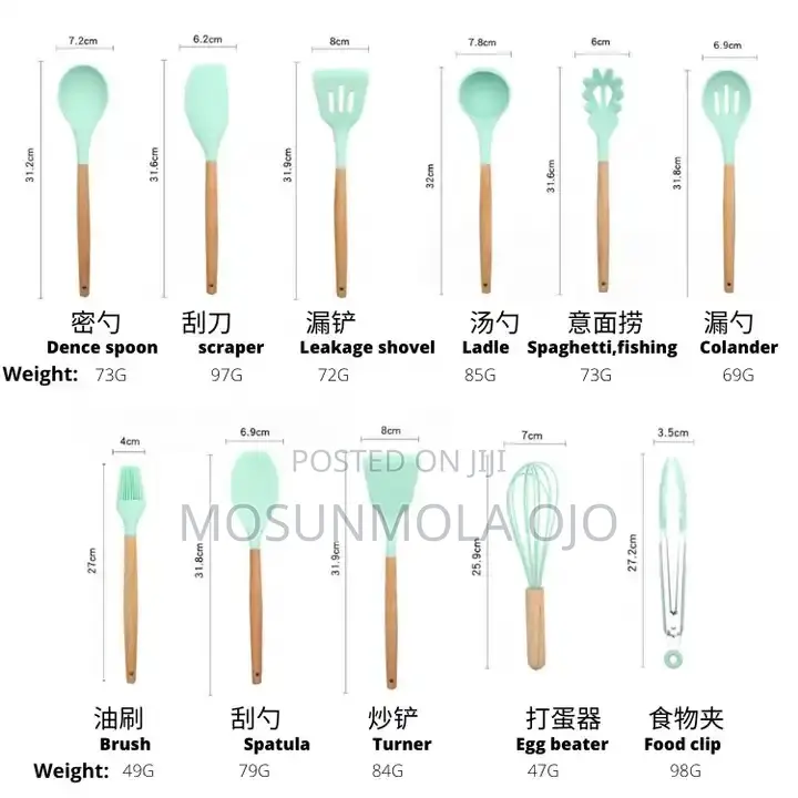 Silicone Kitchen Utensils Cooking Sets