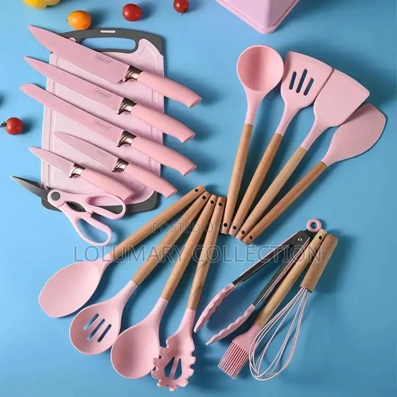 19pcs Silicone Cooking Spoon Set Non Stick Cooking Spoon Set
