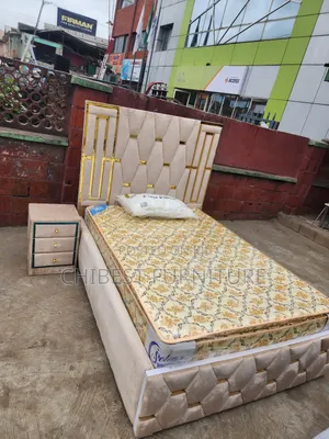 Quality 4.5by6 Upholstery Padded Bed Frame With One Bed Side