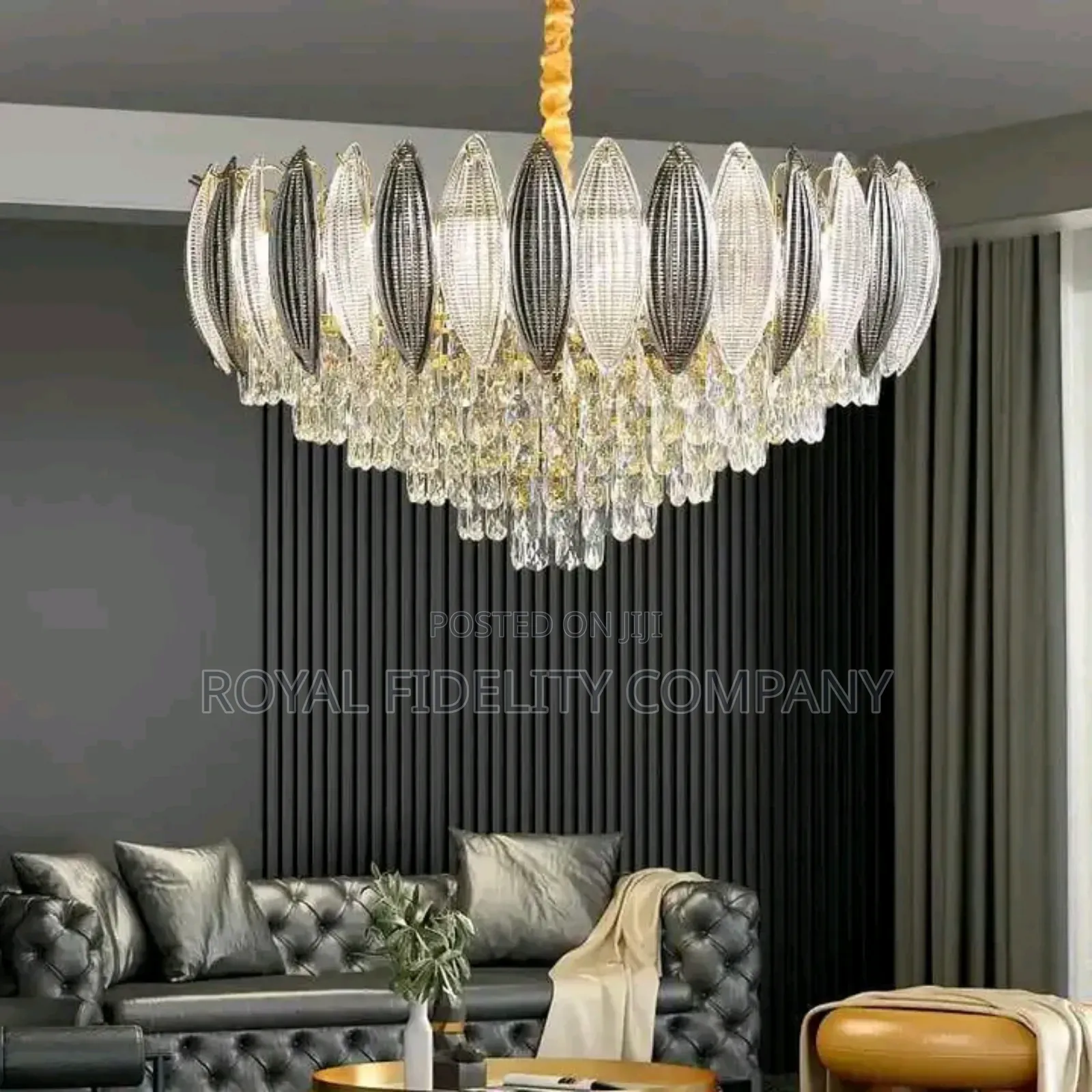 Crystal Flush Chandelier