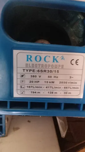 20hp 15kw Rock Submersible Water Pump 6" Body, Italian Technology