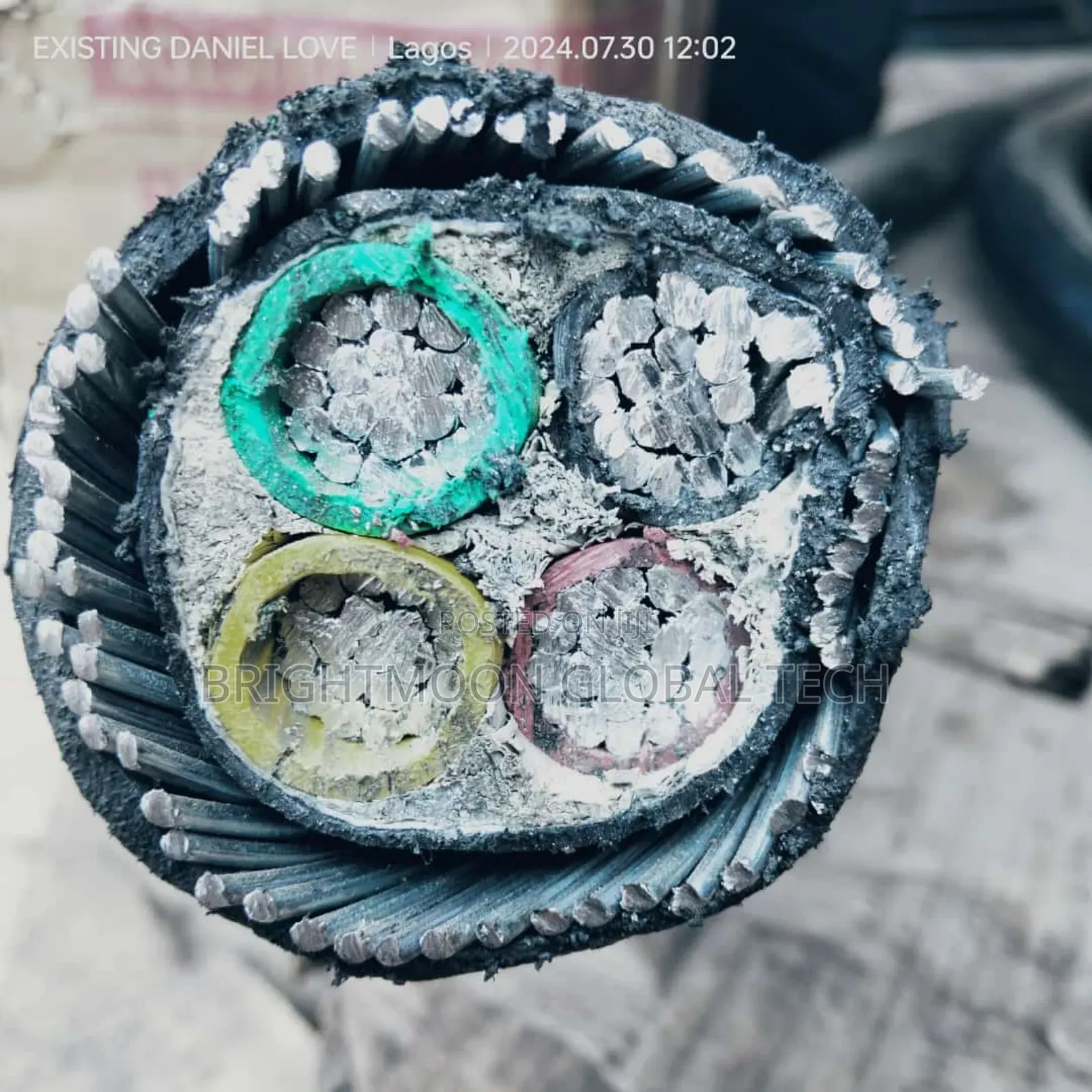 150mm 4core Aluminium Armoured Cable PVC Swa PVC