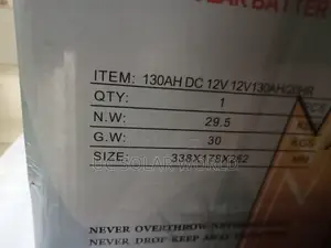 Maximum 130ah Gel Solar Battery