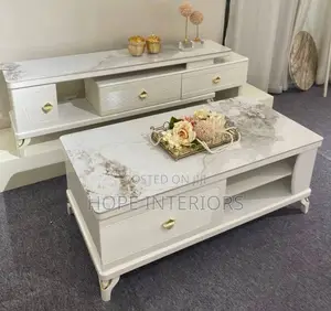 Marble Top Tv Stand and Center Table