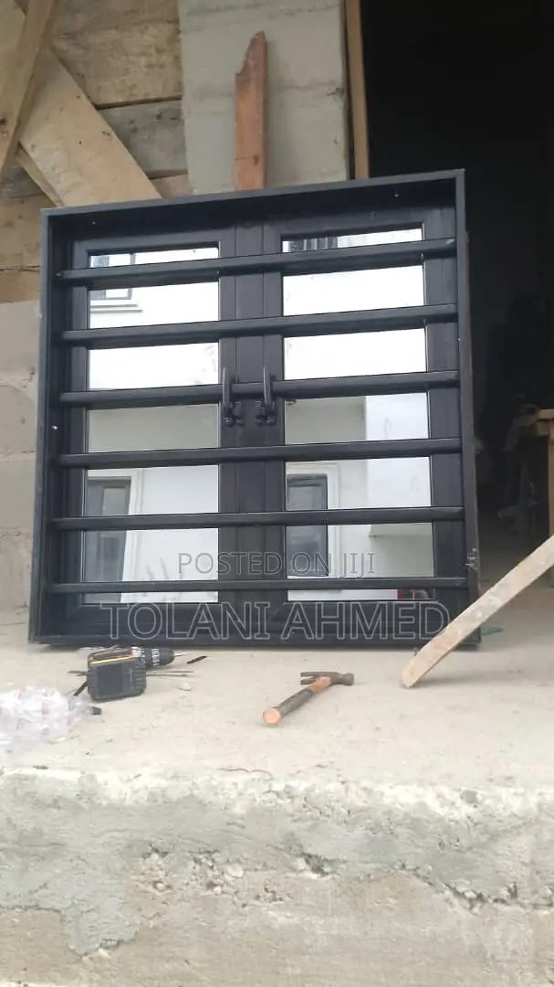 Black Casement Window With Burglary