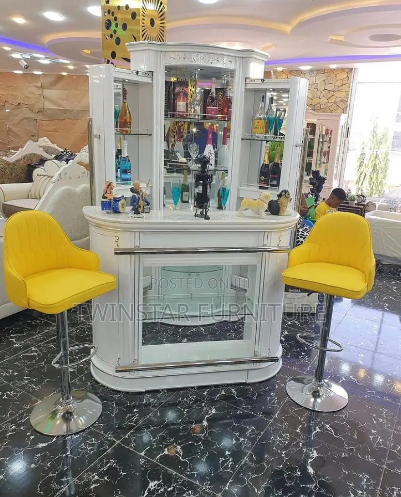 Modern Adjustable With Wine Bar With Counter Table