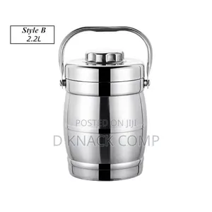 Stainless Steel 2.2l Double-Layer Insulated Lunch Box