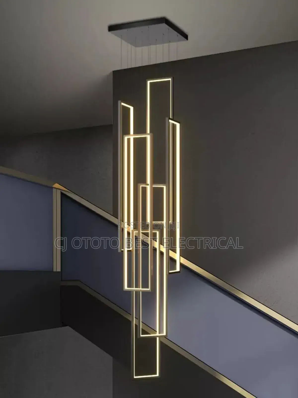 Black and Gold Available Staircase Light Adjustable