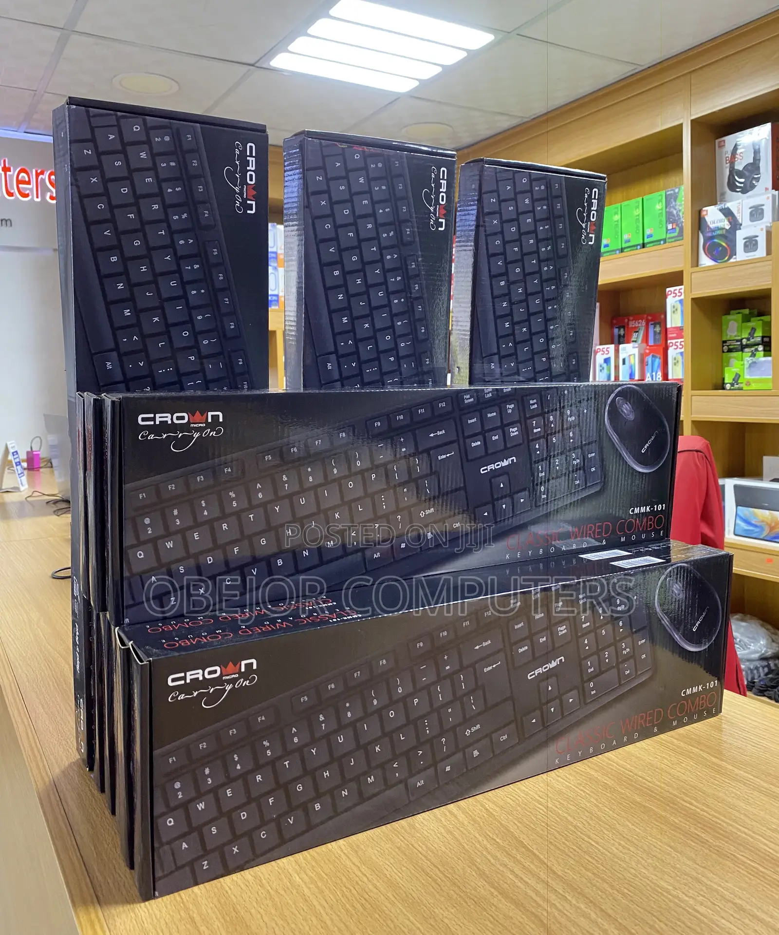 Crown CMMK-101 Classic Wired Keyboard and Mouse