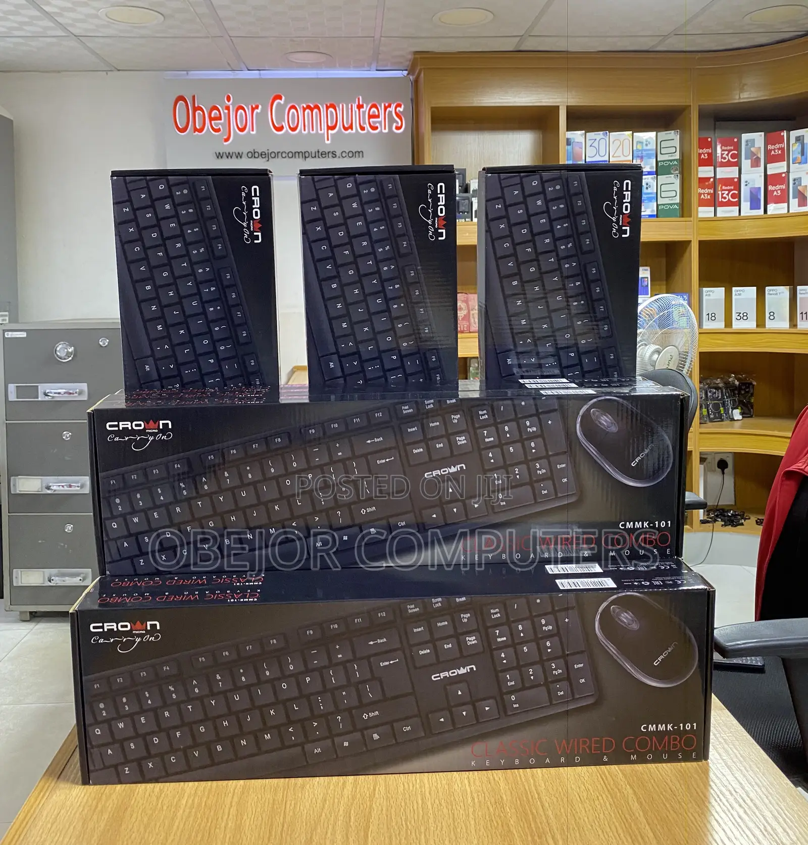 Crown CMMK-101 Classic Wired Keyboard and Mouse