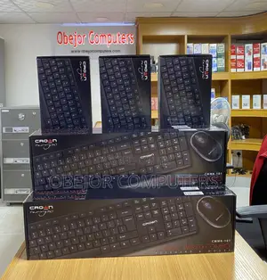 Crown CMMK-101 Classic Wired Keyboard and Mouse