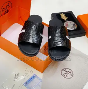 Quality Hermes Leather Slippers