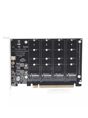 M.2 NVME SSD to PCIE X16 Adapter 4 Port High Speed 4x32gbps