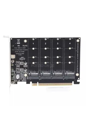 M.2 NVME SSD to PCIE X16 Adapter 4 Port High Speed 4x32gbps