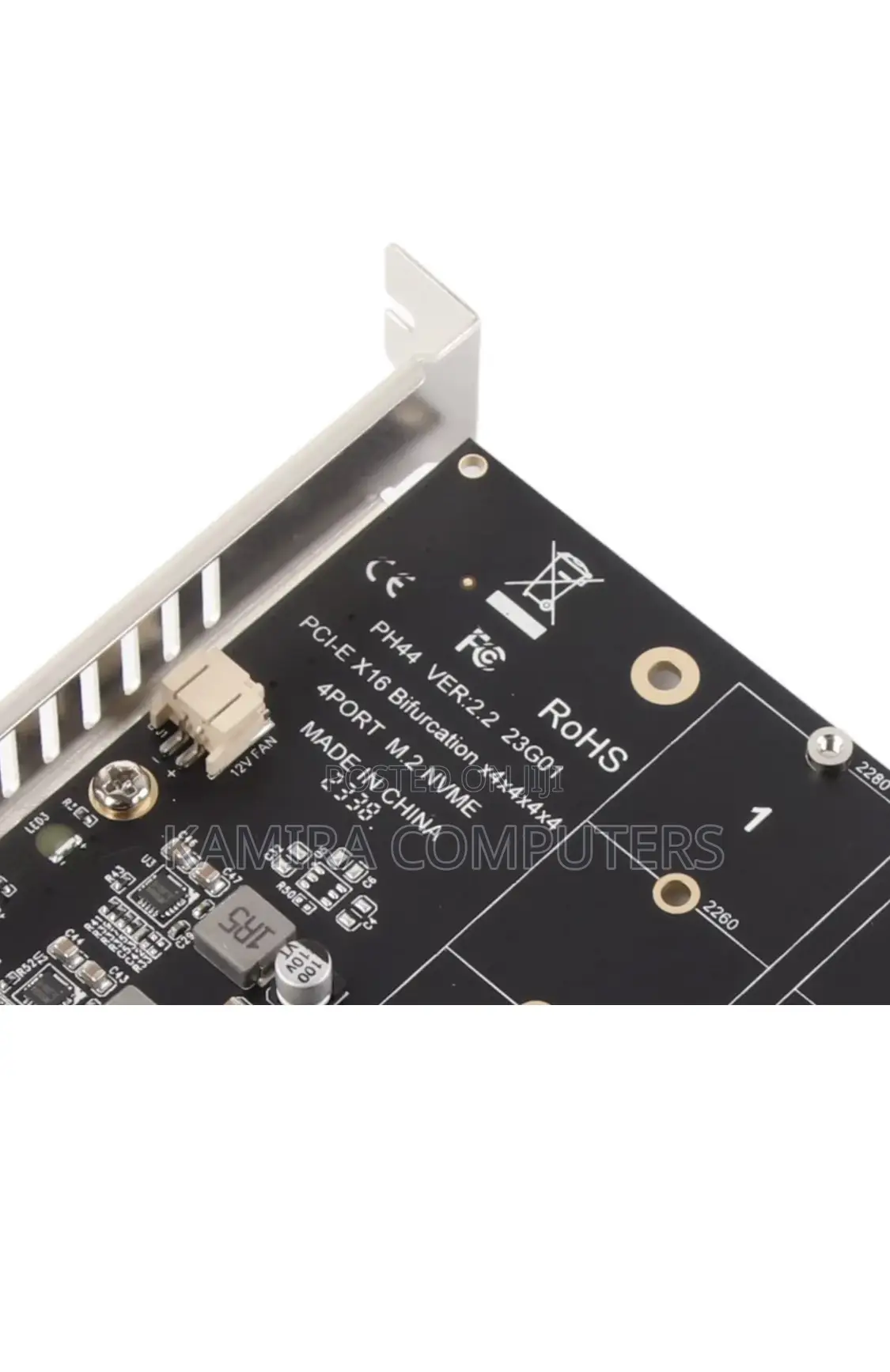M.2 NVME SSD to PCIE X16 Adapter 4 Port High Speed 4x32gbps