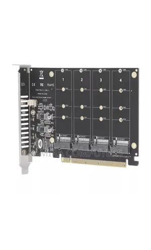 M.2 NVME SSD to PCIE X16 Adapter 4 Port High Speed 4x32gbps