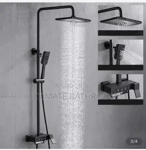 High Quality 3button Black Bathroom Standing Shower