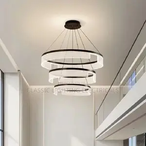 Circular Acrylic Living Room Pendant Light, Hanging Light