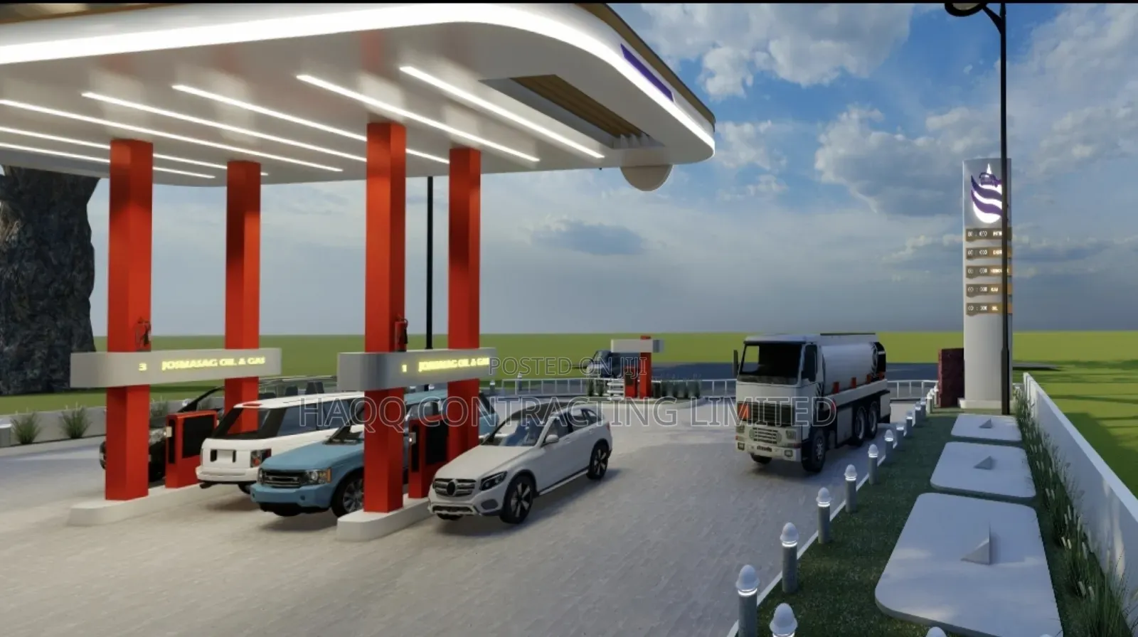 Filling Station Construction/Pipe,Tank, Canopy Fabrication