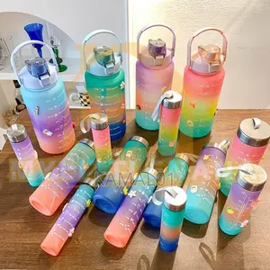 4 in 1 PCS Set Sport Motivational Water Bottle