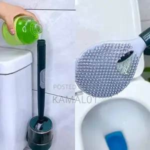 Household Silicone Toilet Brush and Holder Set