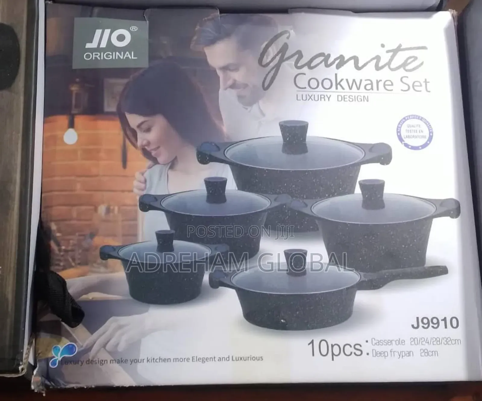 Jio 10pcs Pot Granite Coating Cookware Set