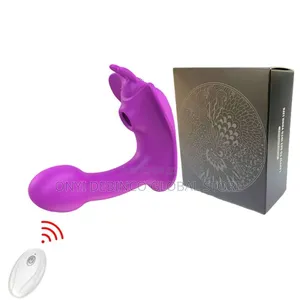 2in1 Wearable Rabbit Vibrator With Clitoris Sucker and Dildo
